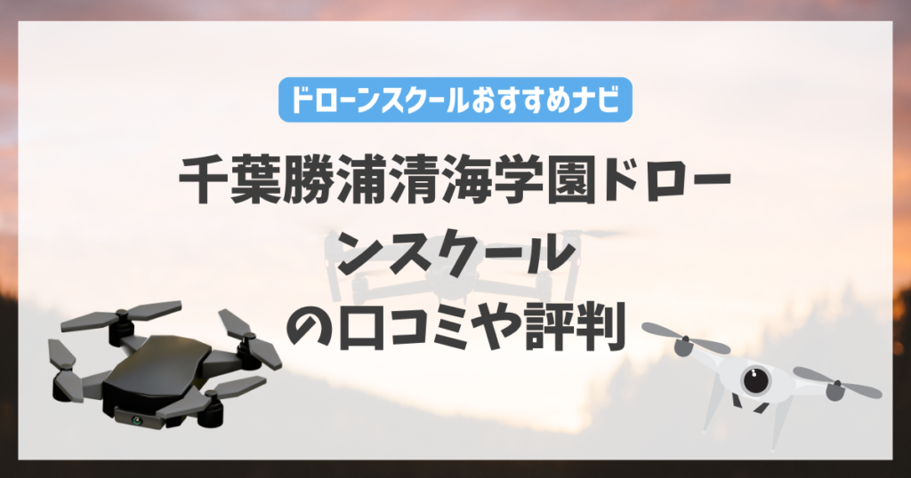 千葉勝浦清海学園ドローンスクールの口コミや評判