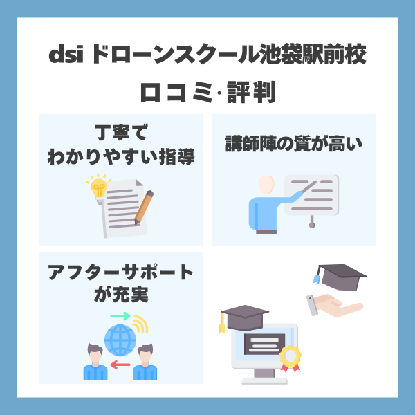 dsiドローンスクール池袋駅前校の口コミや評判