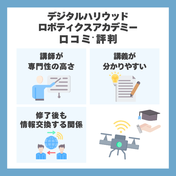 デジタルハリウッドロボティクスアカデミーの口コミや評判